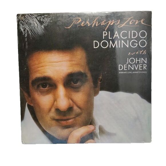 Placido Domingo with John Denver Perhaps Love Vinyl Record LP Album Unopened '81 - Picture 1 of 4